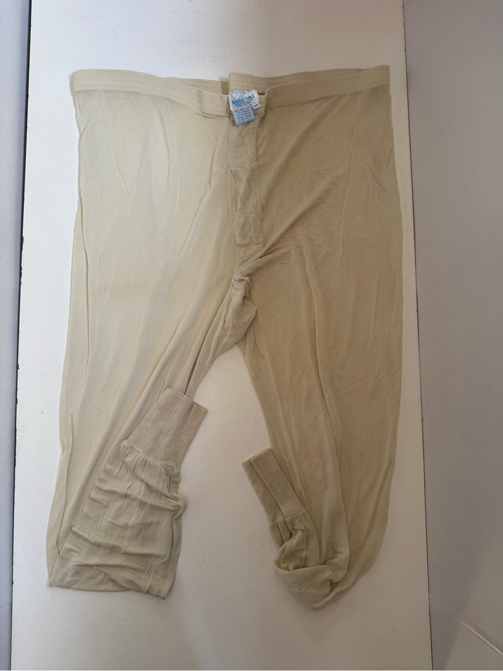 WinterSilks ivory Silk Layer Base Pants pure silk XL vintage